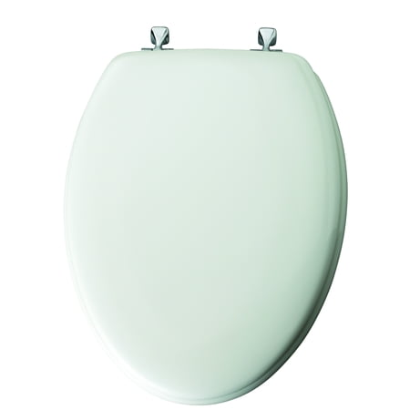Sedona Beige Elongated Toilet Seat - Mayfair Elongated Molded Wood Toilet Seat with Sta-Tite System