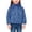Blue, variant on Girls Insulated Jacket Without Hood Causal Fashionable Children's Solid Color Zipper Long Sleeved Top Unisex Warm Casual Jacket