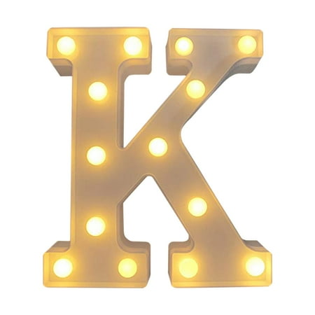 

Tangnade Room Decor LED Letter Lights Light Up Plastic Letters Standing Hanging Warm Wihte Light