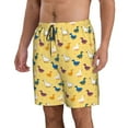 thumbnail image 2 of Logiee Cartoon Duck Print Mens Swim Trunks Quick Dry Board Shorts,Breathable Hawaii Beach Shorts Swimwear Bathing Suits-XX-Large, 2 of 6