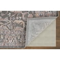 Feizy Thackery Transitional Oriental, Gray/Taupe/Pink, 5'6" x 5'6