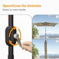 thumbnail image 4 of ACEGOSES LED Outdoor Patio 6x9ft Deck Solar Light Market Umbrella, Outside Table Umbrellas With Polyester canopy,Taupe, 4 of 8
