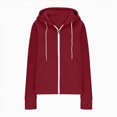 thumbnail image 4 of Towmus Womens Zip Up Hoodies Oversized Sweatshirts Girl Y2K Fall Clothes Casual Long Sleeve Fashion Sweatshirt Pullover, 4 of 5