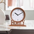 thumbnail image 3 of GUOOL 2Pcs Table Clocks Shelf Family Decorative Easy to Read Mantel Clocks Non Ticking Brown Deep Gray, 3 of 9