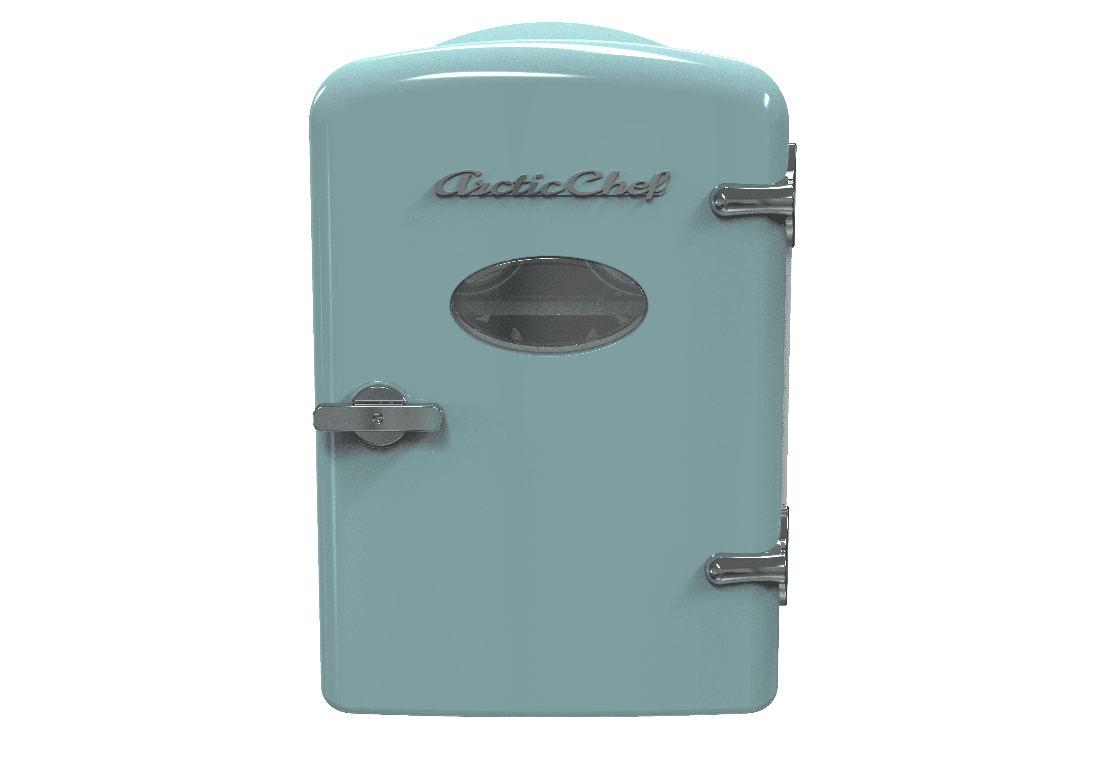 Arctic Chef Portable Mini Retro 6 Can Beverage Refrigerator, Blue