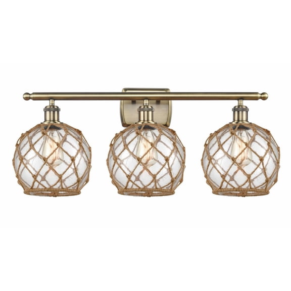 Innovations Lighting - Farmhouse Rope - 3 Light Bath Vanity In Industrial