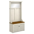 thumbnail image 2 of Bush Furniture Fairview Hall Tree with Storage Bench in White and Maple, 2 of 8