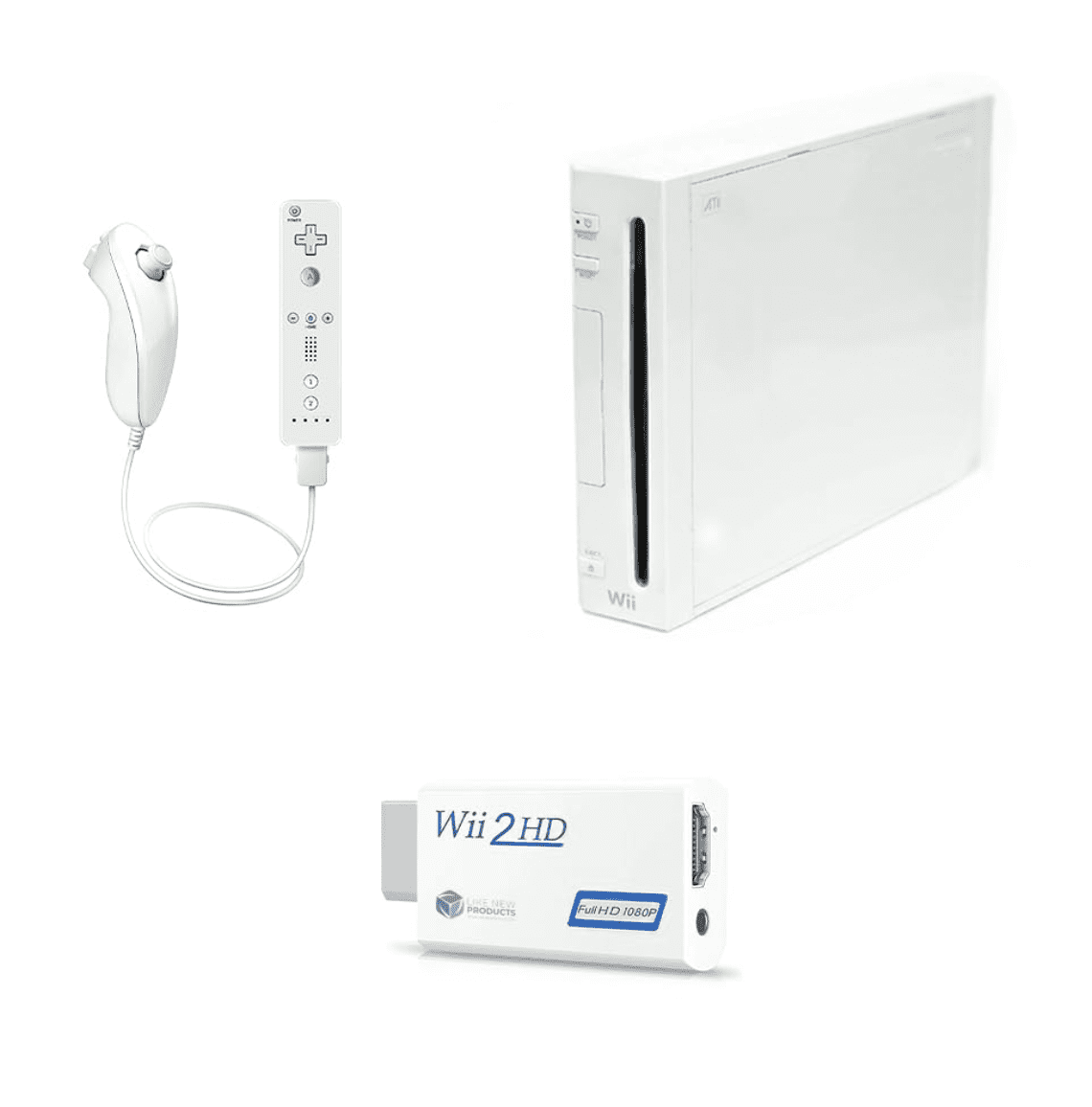 Nintendo Wii Console, White Premium HDMI Bundle