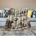 thumbnail image 2 of ARISTURING Indigo Hill by HiEnd Accents | White Pine Sherpa Throw Blanket, Pine Tree Nature Mountain Bear Deer Elk Print, Western Blanket for Camping Outdoor, Cabin Lodge Rustic Sherpa Blanket,, 2 of 6