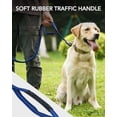 thumbnail image 4 of WAAYEE Tactical Dog Leash Heavy Duty, 4-6FT Shock Absorbing Bungee Lead with 2 Padded Handle, Metal Carabiner Clip, Car Seatbelt, Strong No Pull Leash for Medium Large X-Large Dogs, Navy Blue, 4 of 14