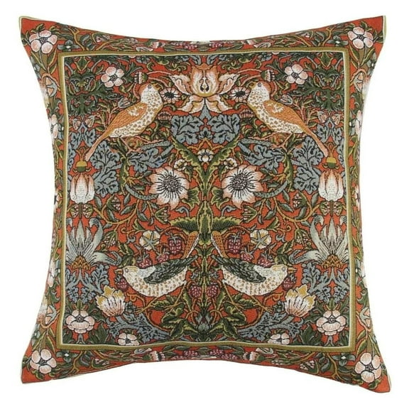 Tapestry Pillow, Decorative Pillow, Perfect Boho Decor for Sofa, Couch, Living Room, Bedroom, Sofa Cushion 18 Ñ… 18" (45 Ñ… 45 cm) (Red )