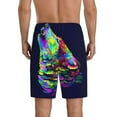 thumbnail image 2 of Yiaed Howling Wolf for Men's Soft Sleep Pajama Short Lounging Pajama Shorts-3X-Large, 2 of 8