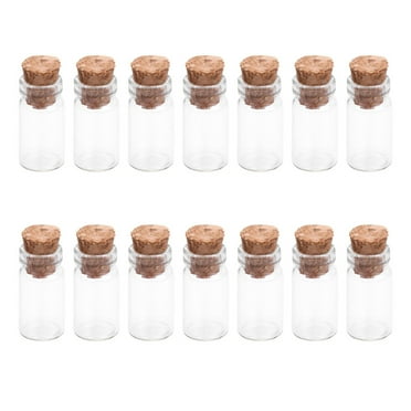 MERRYHAPY Mini Glass Bottles with Cork for DIY Wish Jars Transparent Decoration or Gift Use 50 Pieces