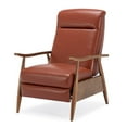 thumbnail image 4 of Comfort Pointe Fairview Leather Wood Arm Push Back Recliner - Caramel, 4 of 16