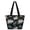 Coconut Palm, variant on Large Waterproof Tote Bag for Women, Padded Work Bag with 15" Laptop Sleeve, Discreet Anti-Theft Pocket, Bottle Holder & Internal Organizer, Black