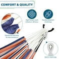 thumbnail image 2 of Hamac Vivere Double Coton avec Support en Acier et Sac de Transport - Orange Punch, 2 of 5