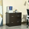 thumbnail image 4 of Demi Bonn Modern 2-Drawer Filing Cabinet with Lock and Keys, for Letter Size, Home Office, Lateral Storage File Cabinet, Brown, 4 of 11