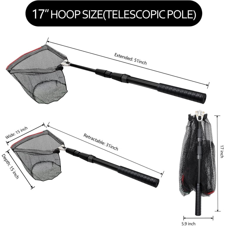 Diymag Foldable Telescopic Fish Landing Net, 51 In photo 3