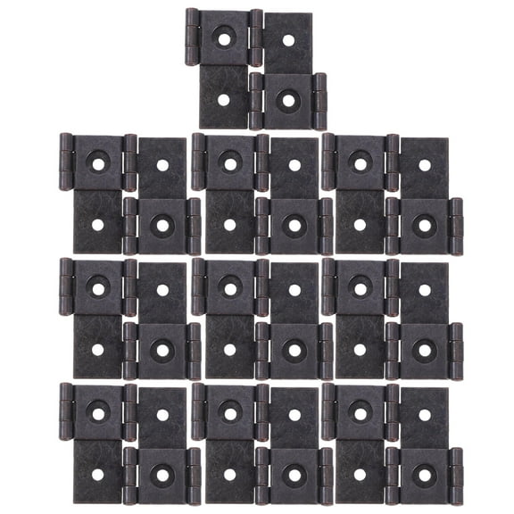 MLINS 10pcs Double Acting Hinges Heavy Duty Iron Folding Screen Hinges Gate Hinges For Wood Doors And Windows Wardrobe Cabinets