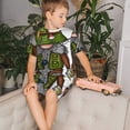 thumbnail image 4 of Balery Fishing Gnome Conjunto de Pijama Infantil de Manga Corta con Estampado – Ropa de Dormir de Algodón Suave-3X-Large, 4 of 6
