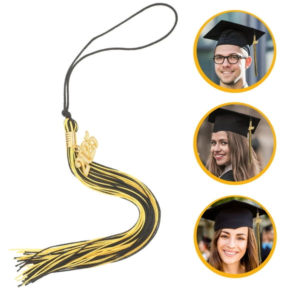 COMPUKAS Tassel Charm Tassel Shape Polyester Zinc Alloy Decoration Memorial Keepsake Pendant Design Graduation Cap 1Set