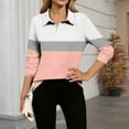 thumbnail image 4 of Womens Collared Shirts Long Sleeve V Neck Button Down Casual Athletic Tops Golf Sport Tee, 4 of 5