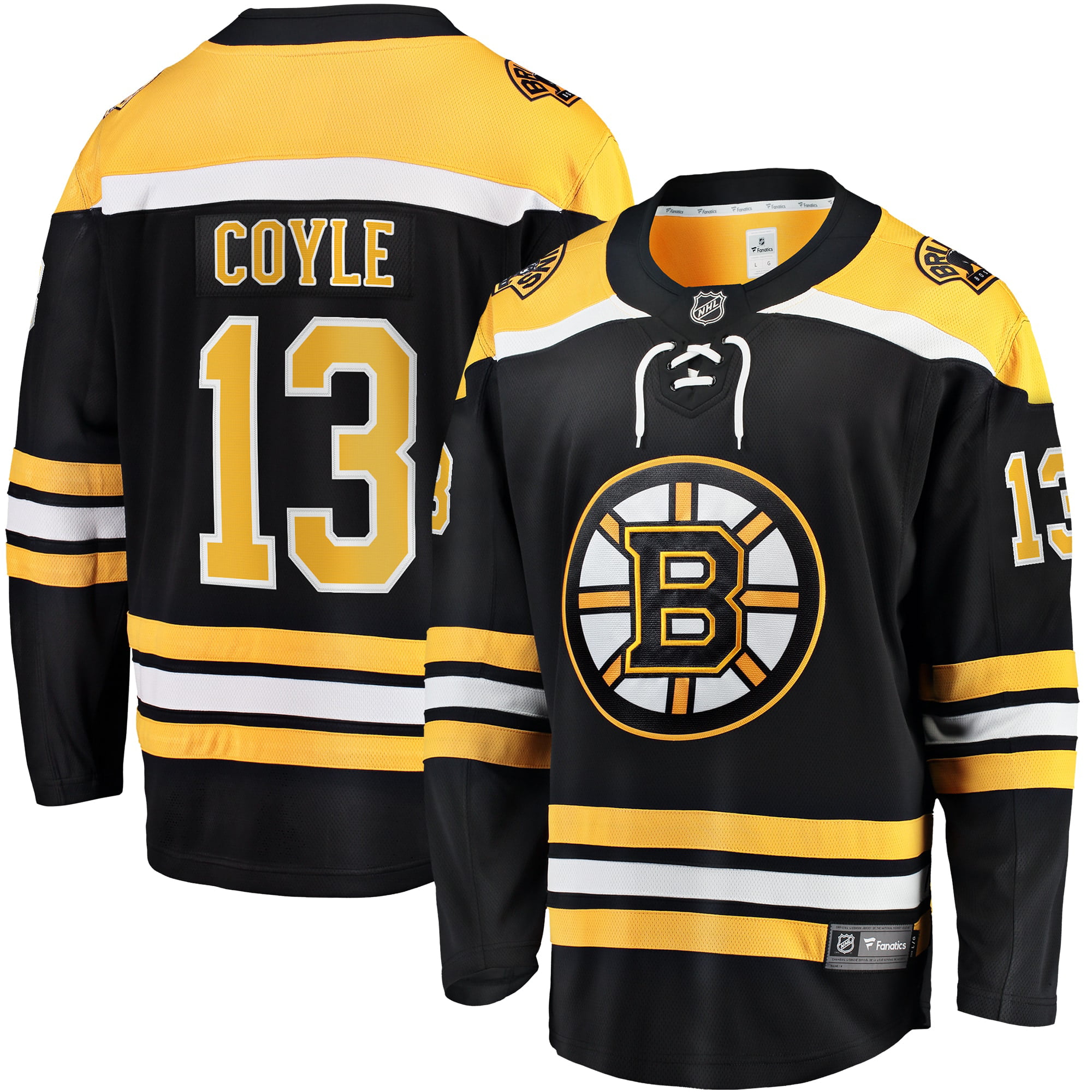 Fanatics Branded Men's Charlie Coyle Black Boston Bruins Home Premier Breakaway Player Jersey - Black