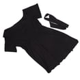 thumbnail image 4 of Vestido Con Cinturón, Una Línea De Color Puro Mujer Un Vestido De Hombro Manga Corta Para Mujeres Para Fiestas, 4 of 7