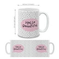 thumbnail image 4 of MUGBREW 11 Oz Ceramic Tea Cup Coffee Mug, Pastel Pink Hello Beautiful, 4 of 7