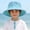 Blue, variant on LJEFF Toddler Cute Cotton Fishermans Cap, Quick Dry UV Protection Breathable Adjustable 100%Cotton Blue Size 4 T