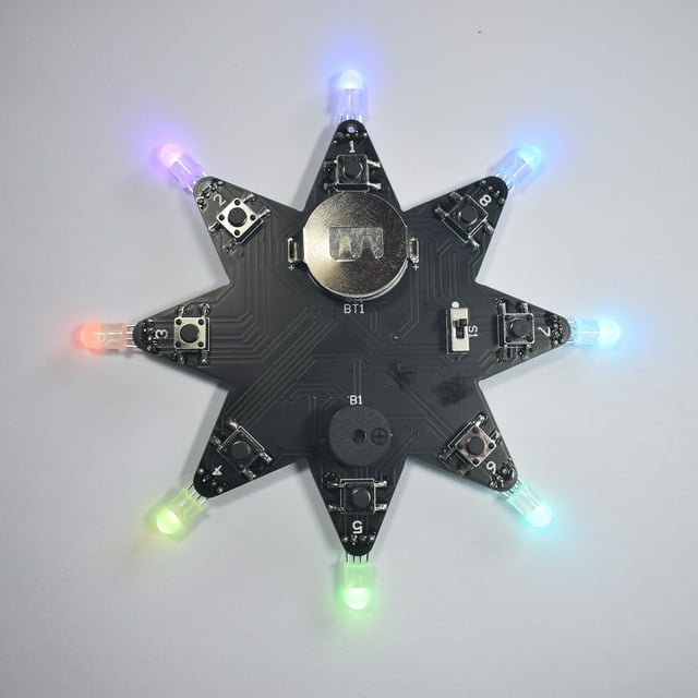 Lampe LED Octogonale Étoile en Couleur Kit DIY avec Effet Musical Conçu pour Noël
