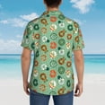 thumbnail image 6 of Xecao Christmas Donuts print Hawaiian shirt - a stylish short-sleeve button-down for men, perfect for casual beach and tropical outings., 6 of 9