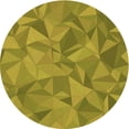 thumbnail image 1 of Ahgly Company Indoor Round Patterned Dark Yellow Green Area Rugs, 5' Round, 1 of 6