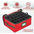 thumbnail image 6 of Christmas Ornament Storage Box with Dividers - Fits 96-3” Ornaments, 4 Removable Trays,  & Space-Saving, Clear Top Lid, Convenient Storage Designed, Red, 6 of 8