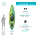 thumbnail image 3 of Lifetime Tide 103 Sit-in Kayak - 2 Pack (Paddles Included), Lemongrass Fusion - 90877, 3 of 17
