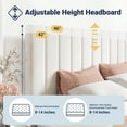 thumbnail image 5 of Allewie Queen Size Storage Bed Frame,Adjustable Headboard, Velvet Upholstered Platform Bed with 4 Oversized Underbed Drawers, Wooden Slats Support, No Box Spring Needed, White, 5 of 9