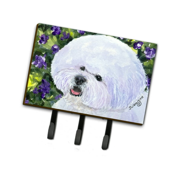 Carolines Treasures Bichon Frise Leash Holder or Key hooks, Large, Multicolor