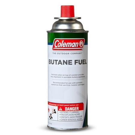 Coleman 8oz Butane Canister for Portable Appliances & Stoves