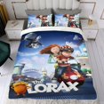 thumbnail image 4 of Lorax Conjunto de sábanas temático, trío de piezas, cómodo y amigable con la piel, diseño único, regalo de decoración para el hogar para familiares, amigos y fans,173cm *218cm, 4 of 6
