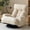Beige, variant on Floor Gaming Chair Lounge Sofa, 360°Swivel Adjustable Backrest Armrests, Plush Teddy w/ Phone & Side Pockets, TV, Reading,Video,Games, for Living Room Bedroom, Gray