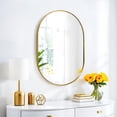 thumbnail image 6 of Lumora 36.1"x20" Oval Vanity Wall Mirror Wall-mounted Bathroom Mirror, Gold, 6 of 6