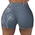 thumbnail image 2 of Fuzoiu White Dandelion Print Women's Workout Shorts,Workout Biker Shorts Women,Exercise Fitness Shorts,Scrunch Short, Athletic Shorts for Gym Yoga Running Sport Active-Large, 2 of 8