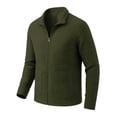 thumbnail image 3 of Trikvn Men's Full Zip Jackets Stand Collar Sweatshirts Waffle Knit Casual Cardigan Sweaters Lightweight Athletic Track Tops with Patch Pockets for Golf Work Business, 3 of 5