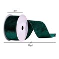 thumbnail image 3 of Vickerman Q215023 2.5 in. x 10 Yards Sea Blue & Velvet Ribbon, 3 of 4