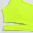 thumbnail image 6 of Ruyang Girls Solid Bikini Swimsuit One Wide Strap Cutout Waist Tops and Trunks Bathing Suit Summer Quick Dry Pool Swim Outfits, 6 of 8