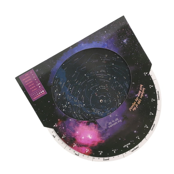 Buscador De Dirección Giratorio De Mapa De Estrellas, Guía De Mapa De Estrellas Eficiente De Cartón Para 30-50 Grados De Latitud Norte