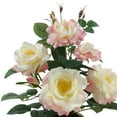 thumbnail image 2 of Mainstays 18'' Indoor Artificial Gardenia in White Plastic Pot, White and Pink Color, 2 of 8