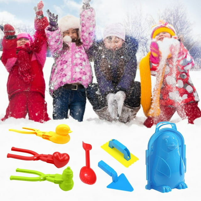 HOARBOEG Moule à Neige et Sable en Forme de Boule de Neige, Kit de Jouets d'Hiver