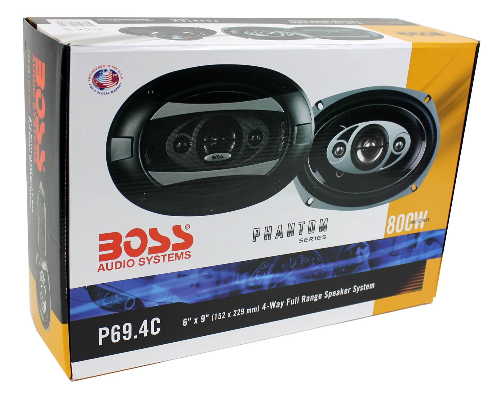 BOSS AUDIO P694C 6x9 4-Way 800W Car Coaxial Stereo Speakers P69.4C 4 Ohm