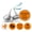 Orange, variant on Darling Souvenir Pink & White 190 Pieces Baby Shower Favor Stickers - Mini Candy Stickers & Chocolate Wrapper Labels for Party Favors & Decorations